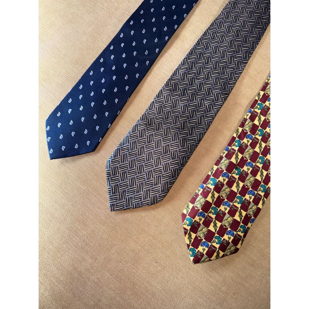 3Ties; Stafford, J.. Ferrar, Floral Tie made in Italy